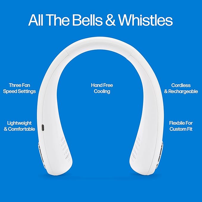 Arctic Air Freedom Wearable Neck Fan & Air Purifier | USB Rechargeable