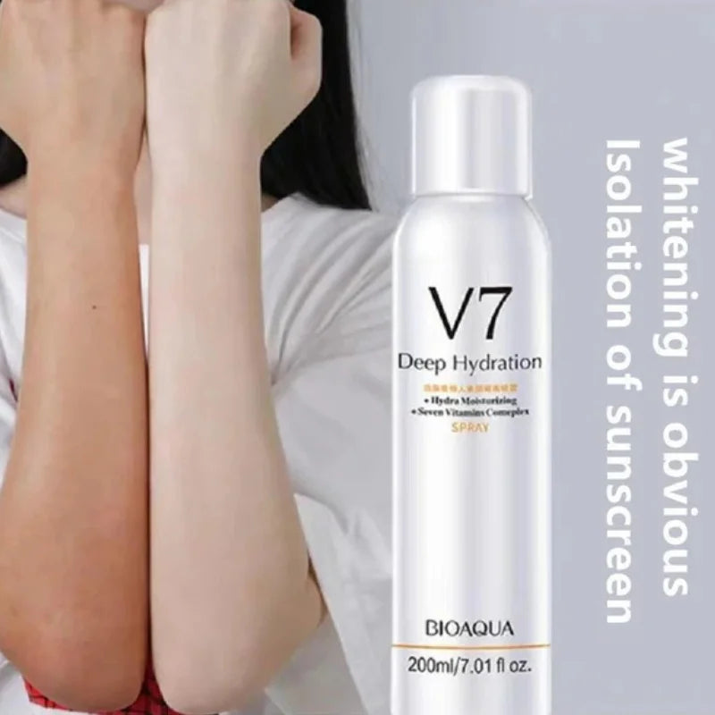 BIOAQUA V7 Vitamin Deep Hydration Brightening Spray with 7-Vitamin Complex for Radiant Skin  Short