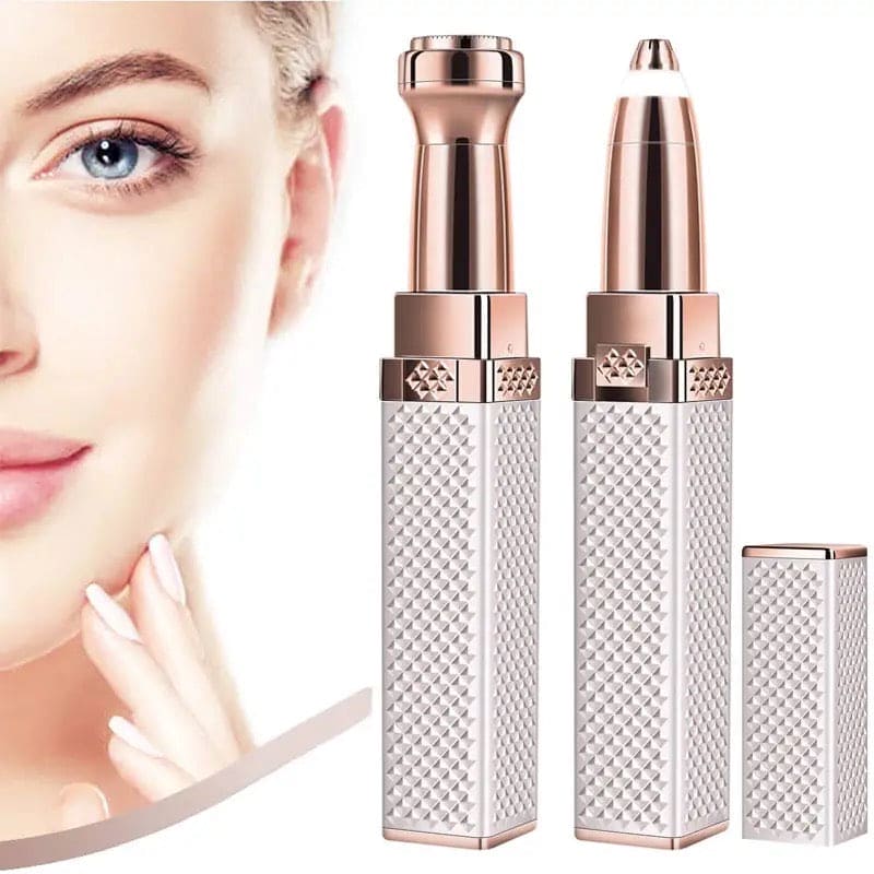 2-in-1 Flawless Facial Hair Remover & Eyebrow Trimmer | USB Rechargeable, Painless & Portable | Multi Color