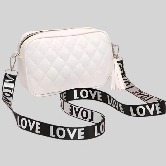 White Leather Handbag for Girls & Women | Stylish Shoulder & Crossbody Bag | Daily Use & Gift