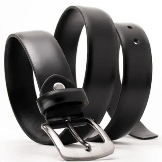 Black Imported Belt | Premium Matt Finish Strap with Elegant Metal Buckle for Formal & Casual Wear