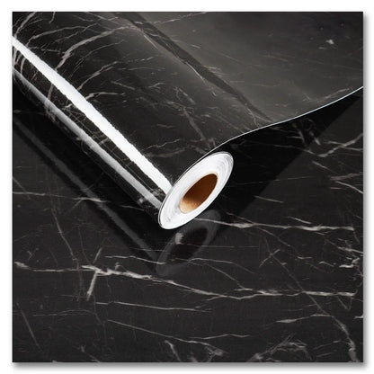 Black & Gold | Marble Sheet Sticker 60x200cm Multi Color | Waterproof Self-Adhesive PVC Wallpaper for Furniture Walls