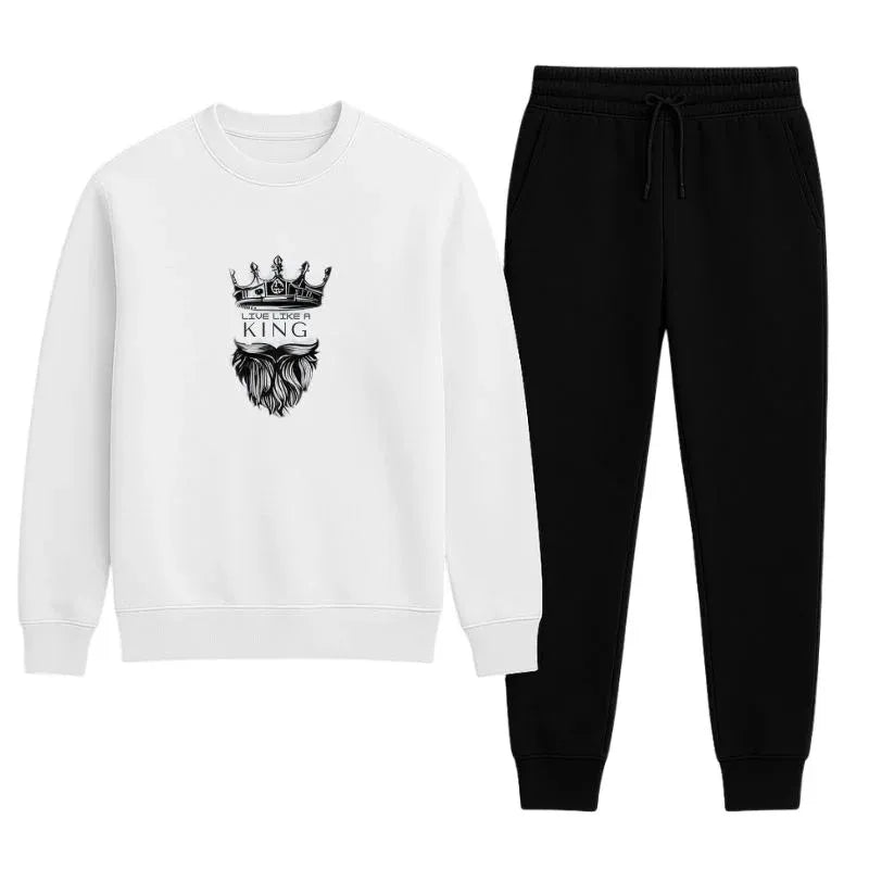 KING Printed  Tracksuit Sweatshirt & Trouser | Warm & Comfortable Winter Wear Multi color