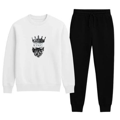 KING Printed  Tracksuit Sweatshirt & Trouser | Warm & Comfortable Winter Wear Multi color